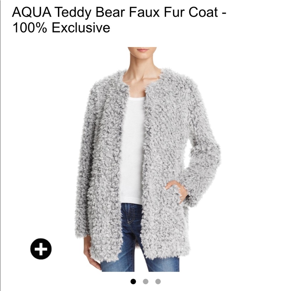 COPY - AQUA Teddy Bear Faux Fur Coat.